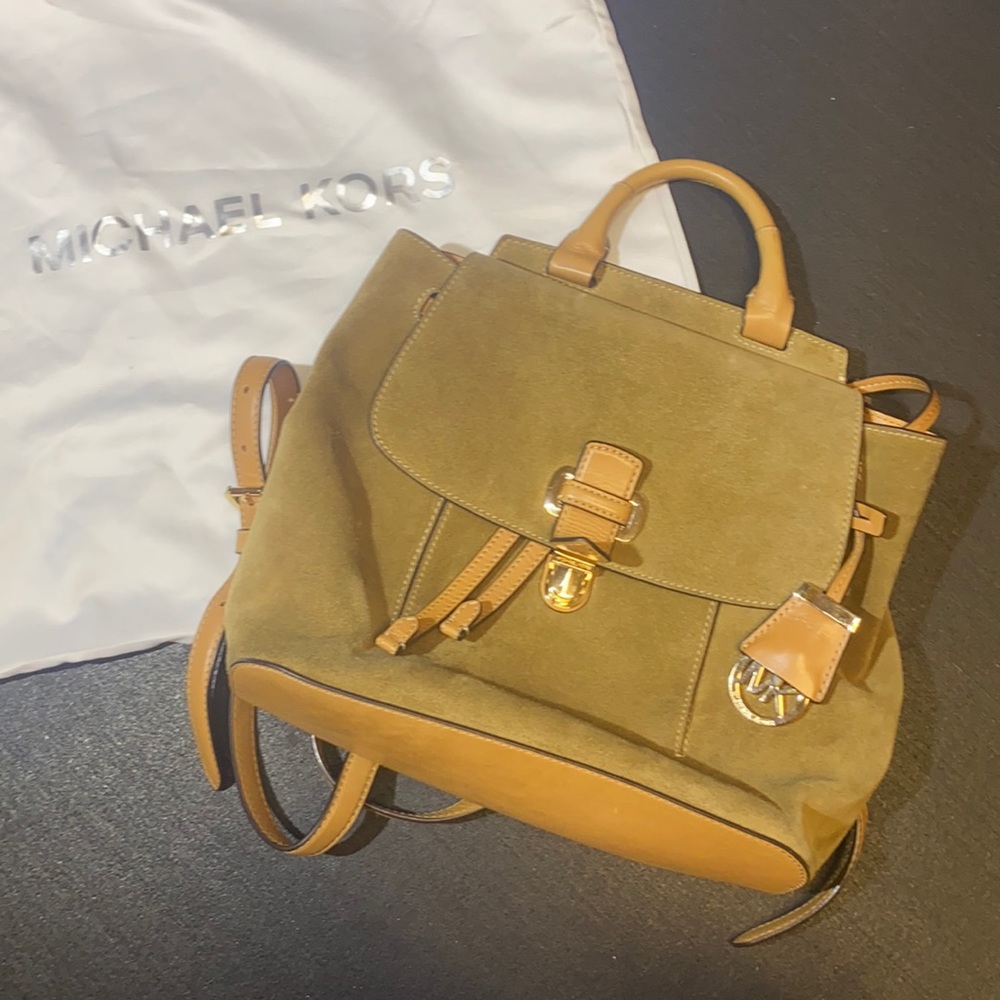 Michael Kors leather suede backpack GUC